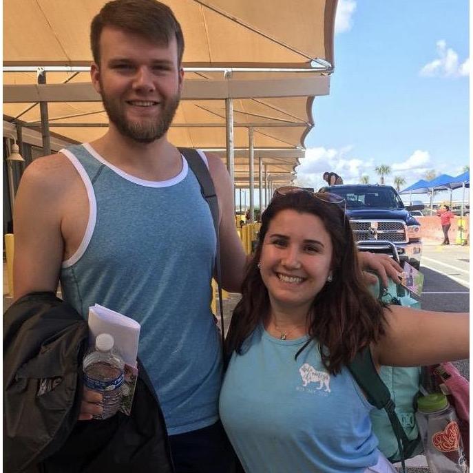 Boarding for Ken's birthday cruise in 2018