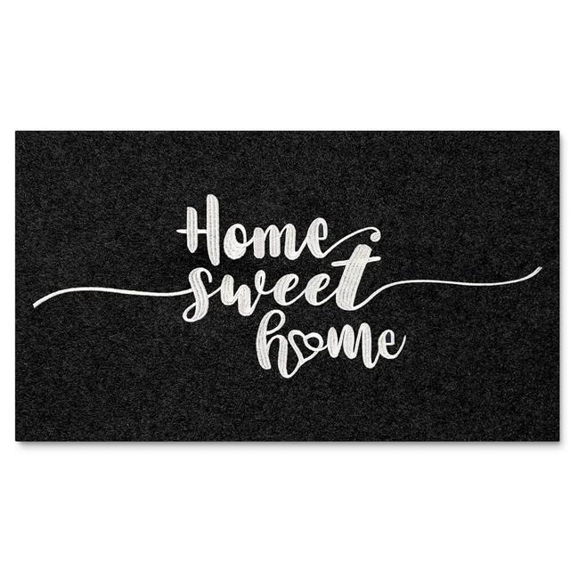 AMEIZING Door Mat Home Welcome Mats Indoor Outdoor Non-Slip Durable Front Welcome Mat Doormat for Home Entrance Outside Entry Yard Floor Patio (18''x28'',Black)