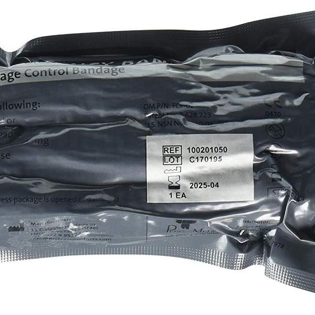 Israeli Bandage Battle Dressing First Aid Compression Bandage, 6 Inch