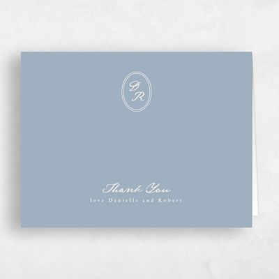 Powder Blue Wedding Thank You - Dolores Landscape