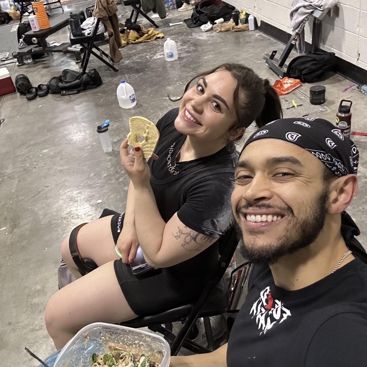 April 2025: Stephen & Lydia’s 2nd long distance trip. He came to support her as her handler for Collegiate Nationals Powerlifting 2025 in Atlanta, GA!