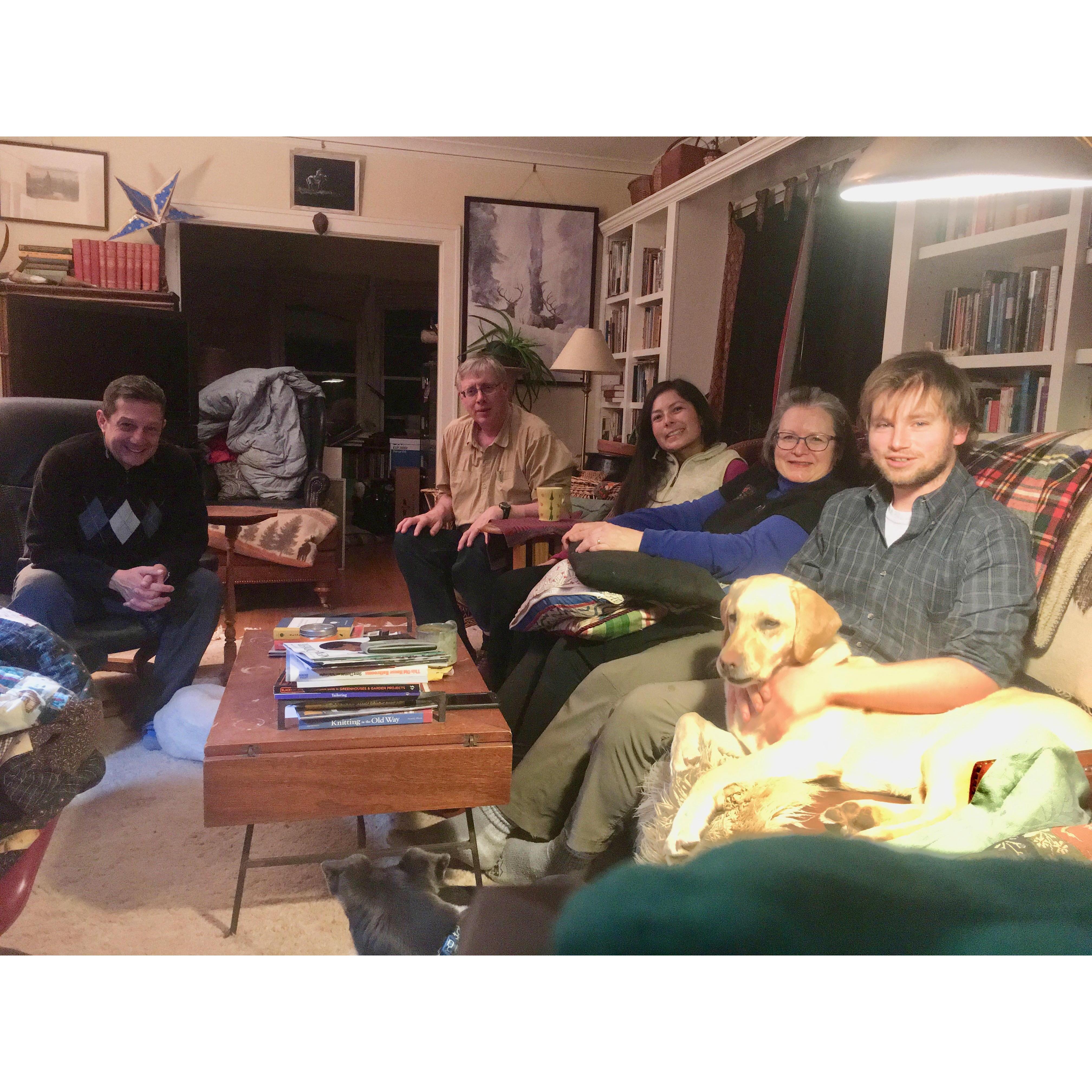 Celebrating the engagement with family