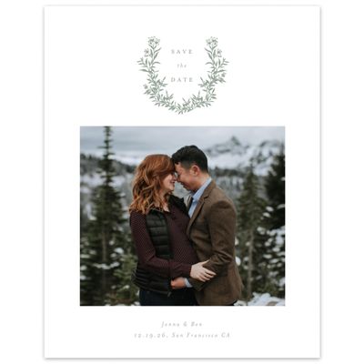 Green Elegant Wedding Digital Save the Date - Vienna Photo