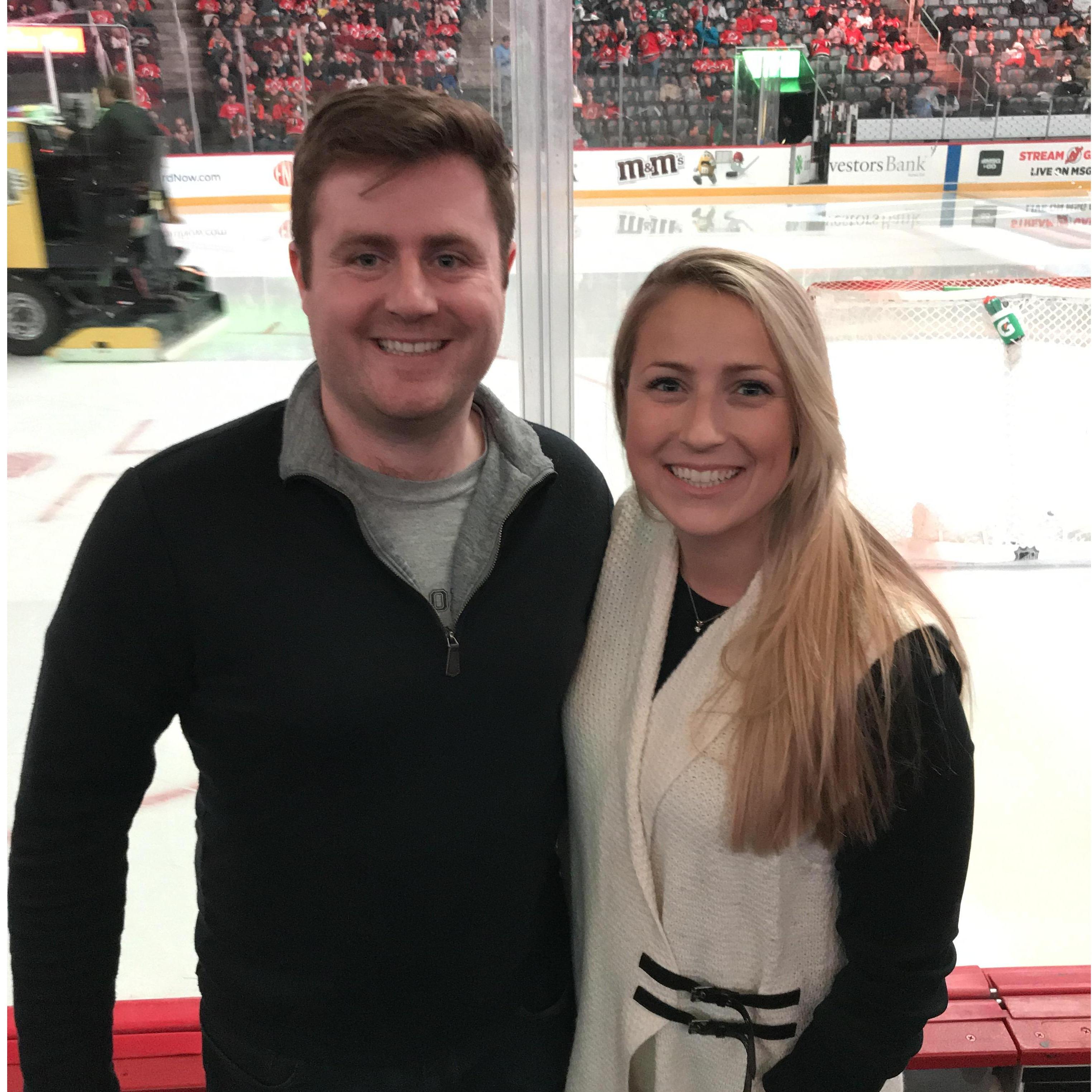 Daniel's favorite passtime: watching hockey