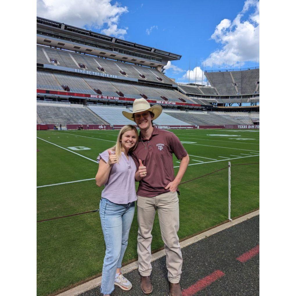 Got Bailey to say gig em when Caleb got his Aggie ring.