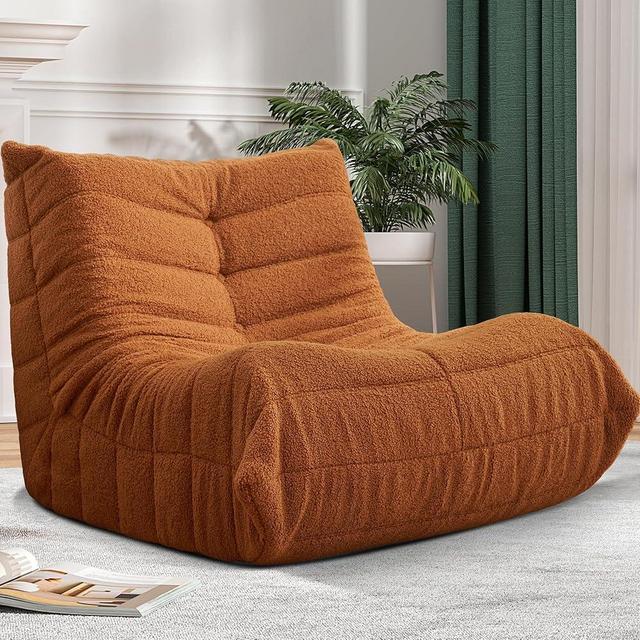 Cansunna Bean Bag Chair Big Sofa Beanbag Chair for Adults Fireside Chair Bean Bag Lounger with Memory Foam Filled for Home,Apartment or Gaming Venue(Brown Teddy)