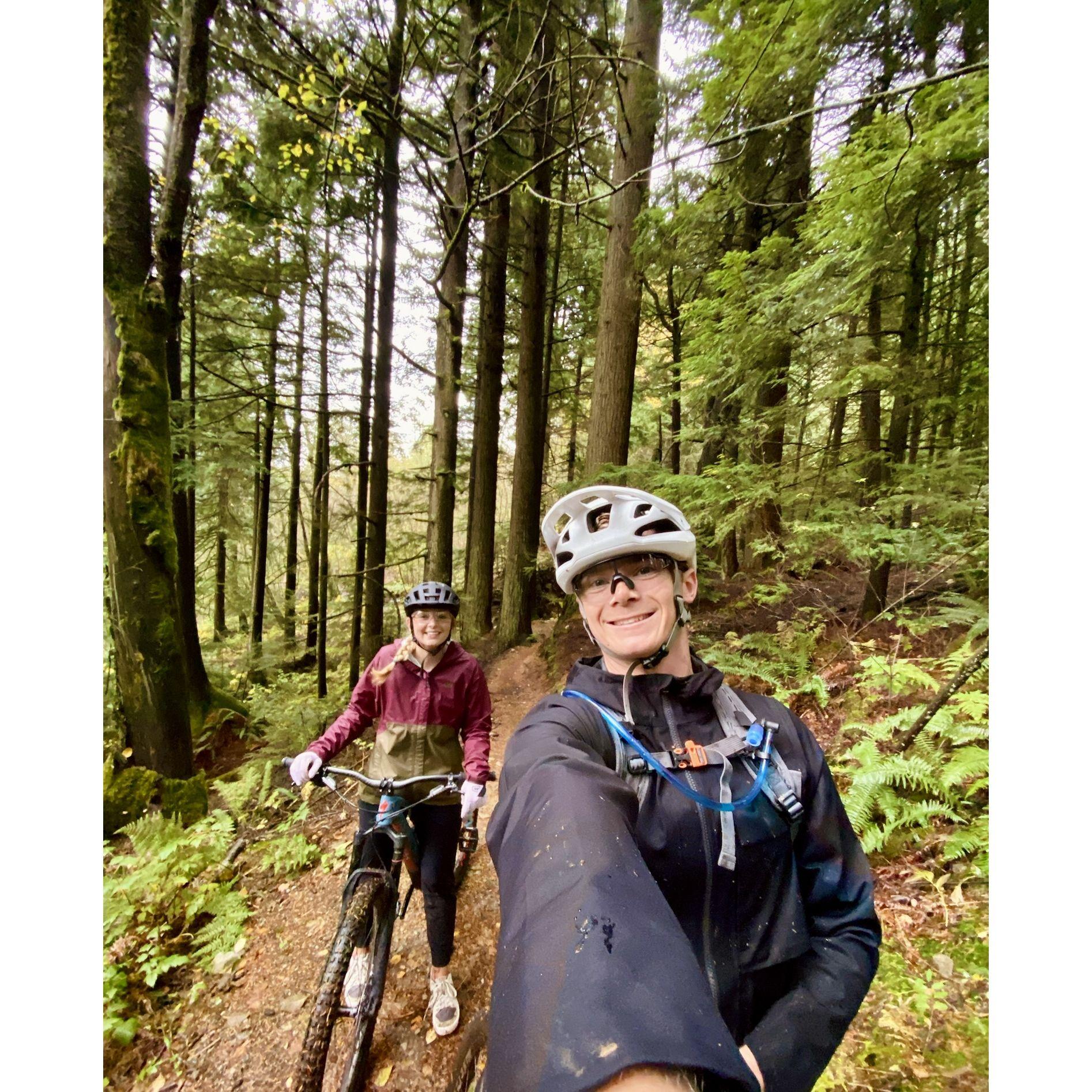 Oct 2024. Mountain biking in BC, Canada.