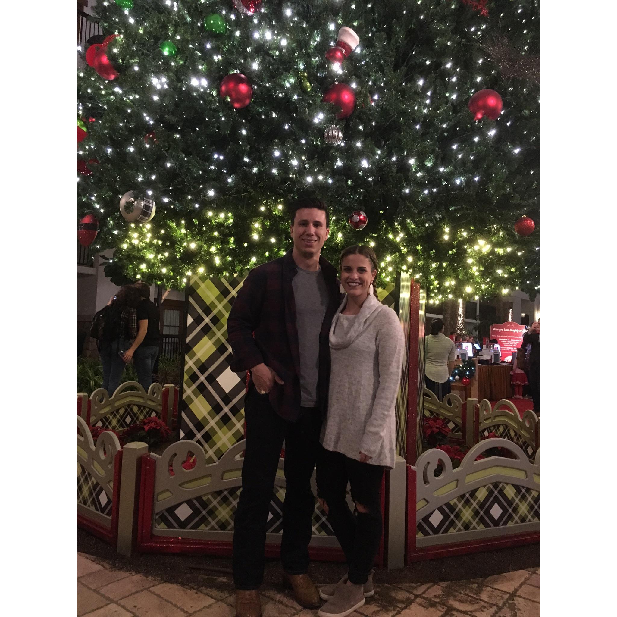 A Christmas outing with Aaron's parents