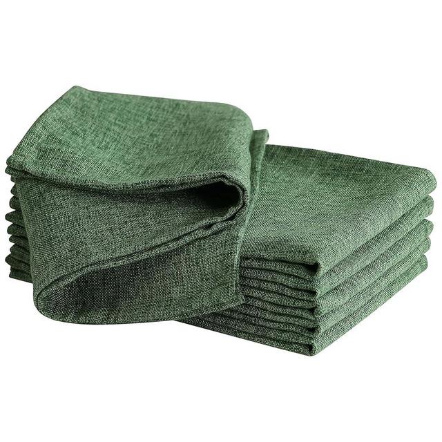 Laura Ashley Harper Luxuriously Smooth Fabric Napkins for Formal or Casual Dining, Holiday, Banquet, Wedding or Party, Set of 6 Napkins, Green