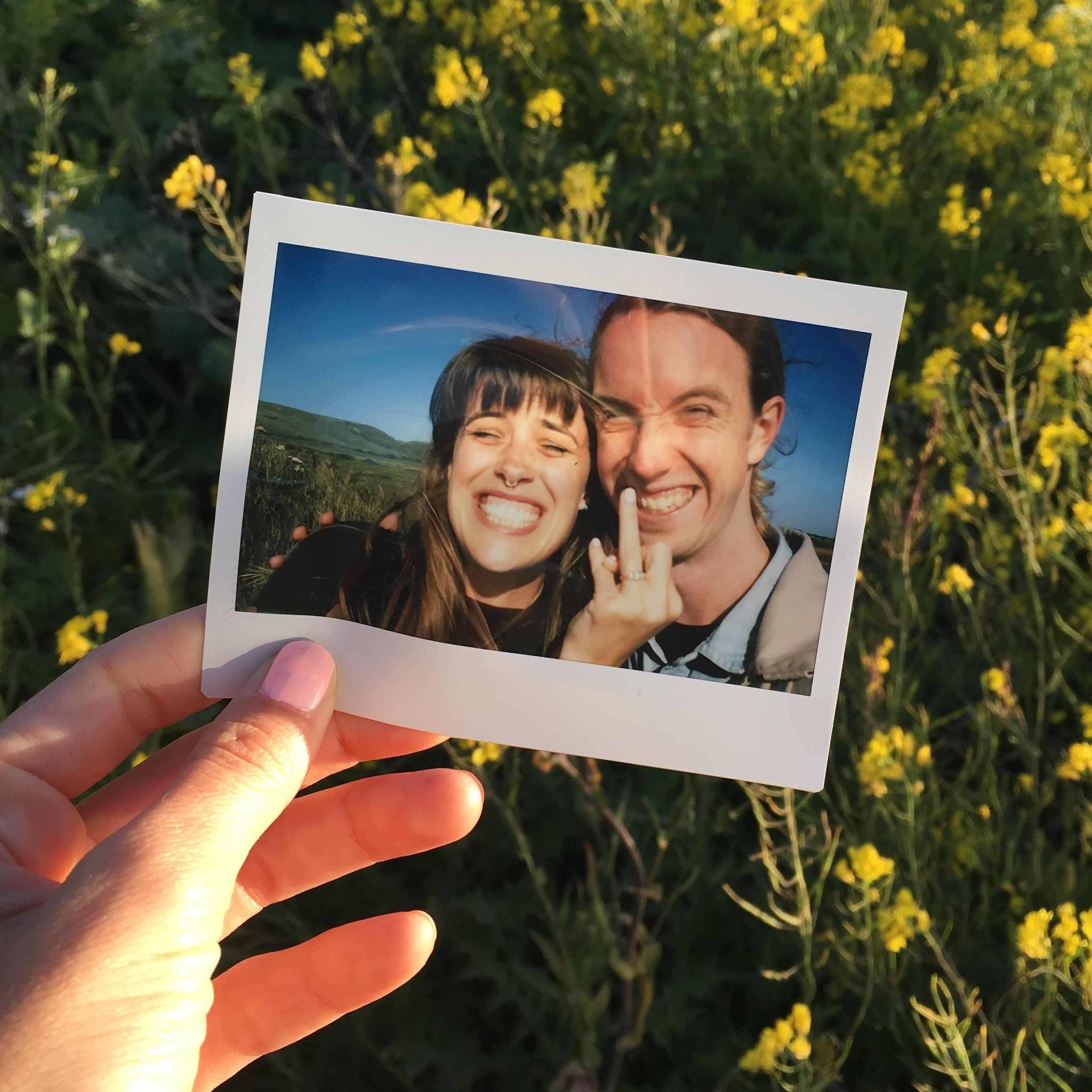 Engaged- Polaroid, Selfie, Davenport.