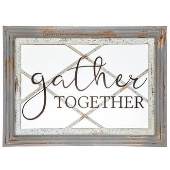 Gather Together Glass Wall Decor