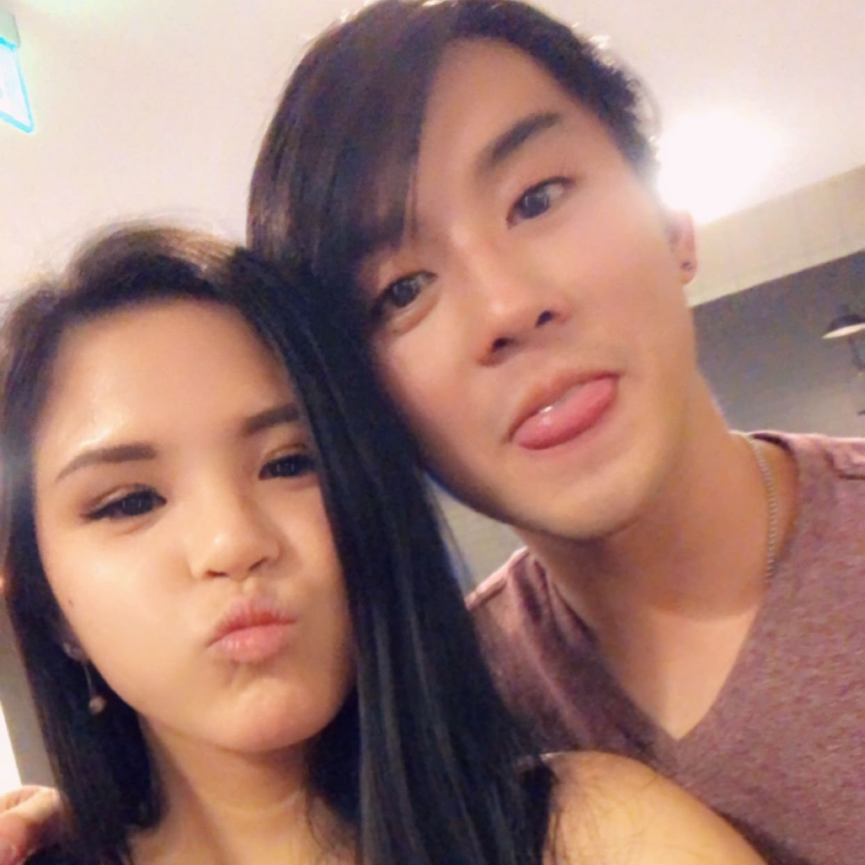 Our first selfie together when Snapchat was still a thing