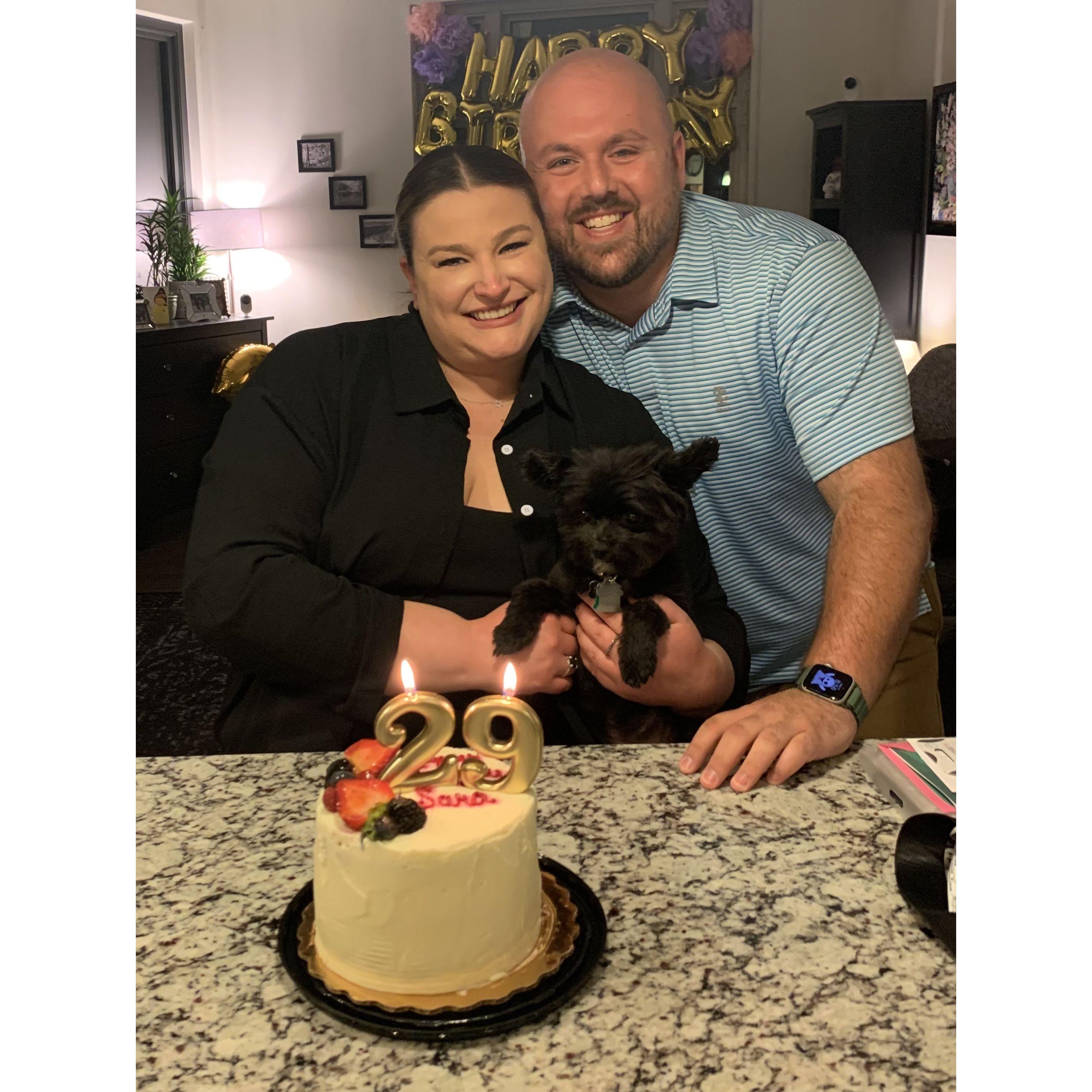 Sara really made Nate's heart "skip a beat" this birthday.