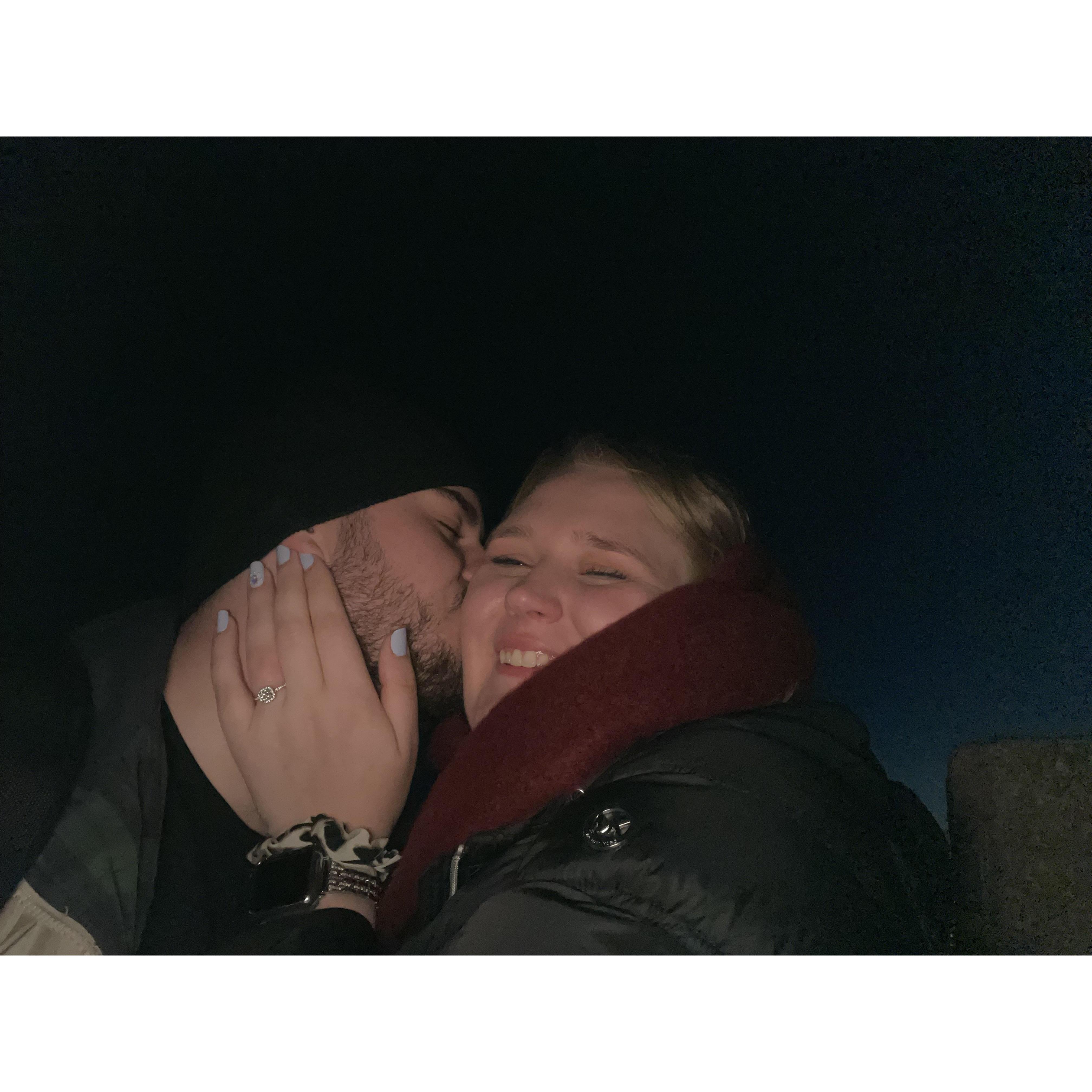Right after we got engaged on Solsbury Hill!