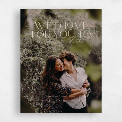 Canvas Tan, Brown Wedding Save the Date - Grayson Photo