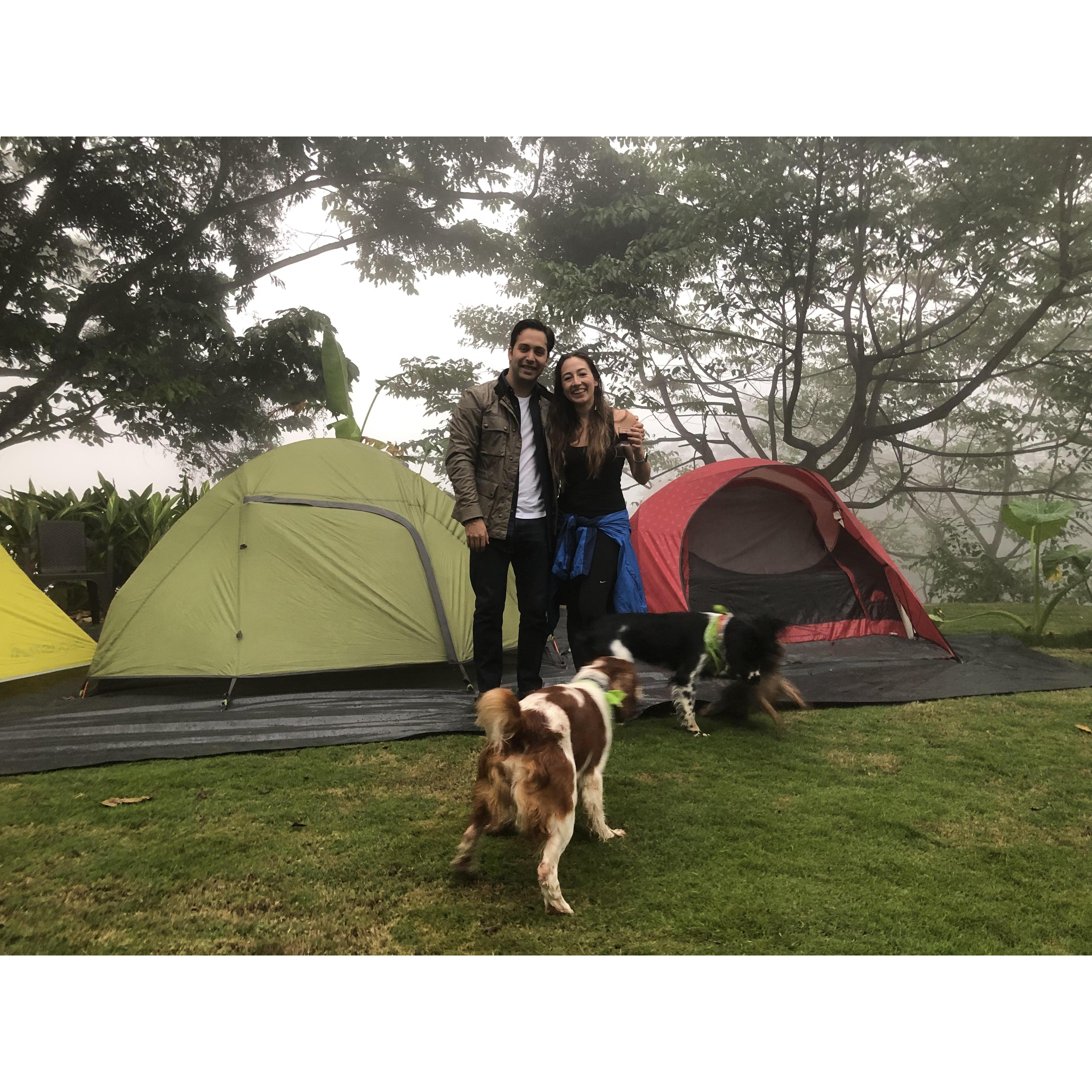 Hans se animo a acampar!