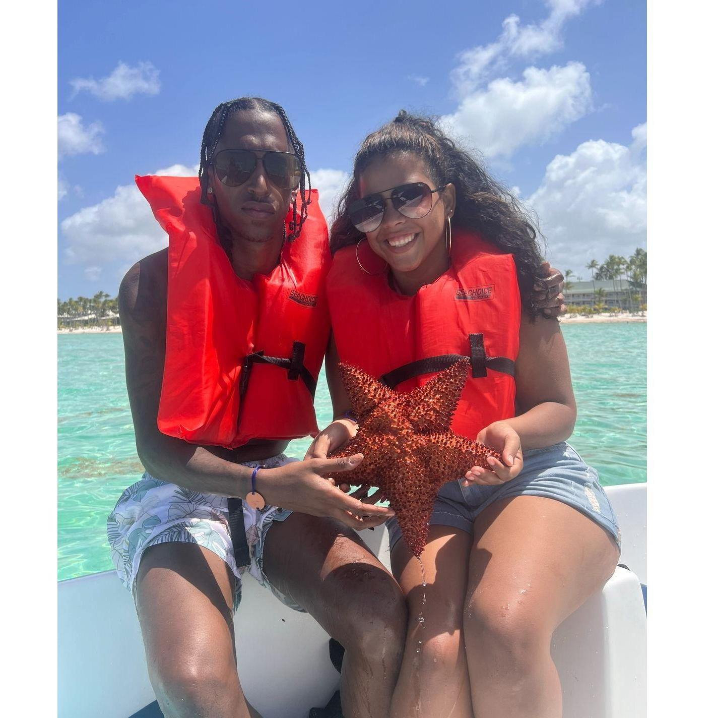 Just a fun picture of us with a starfish