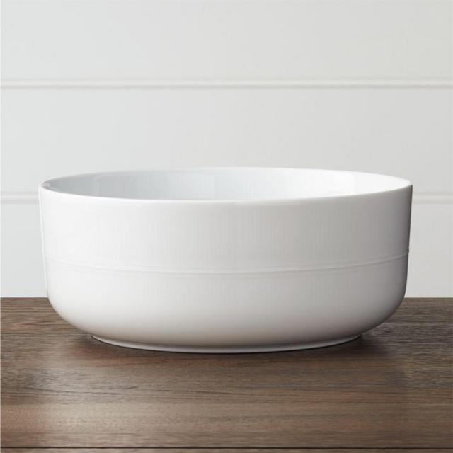 Hue White Serving Bowl | Crate and Barrel