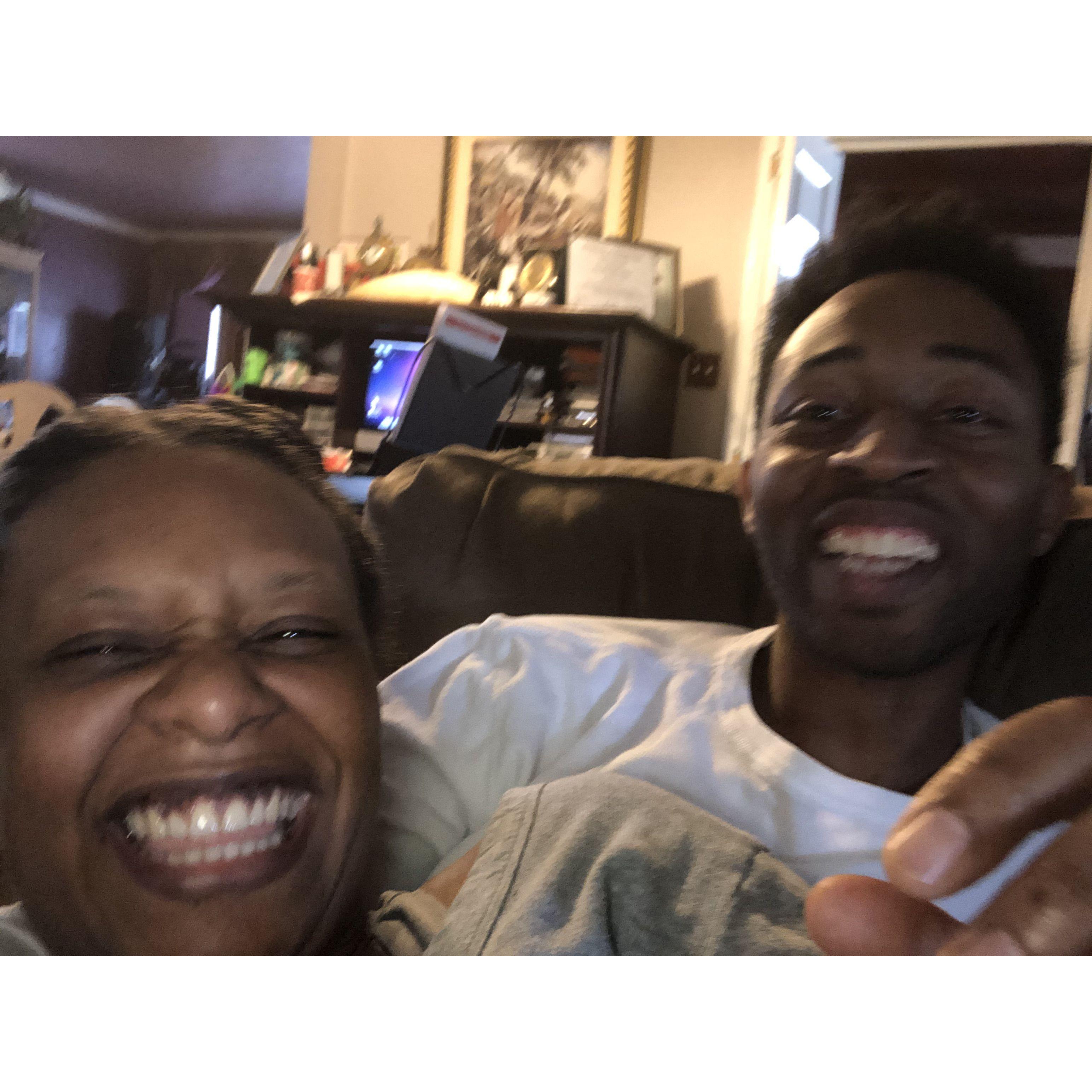 This is the side of us that most people don't get to see! His smile is contagious!
