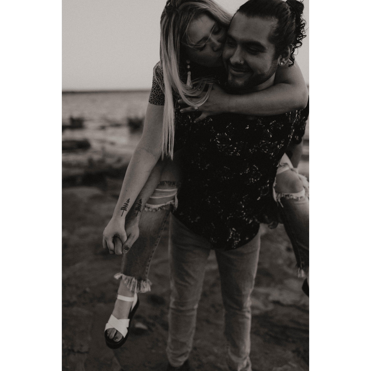 We got matching tattoos on our trip to Seattle of Evergreen trees,  because he proposed in Evergreen, Colorado