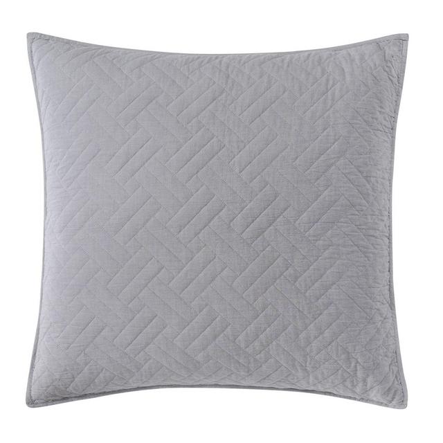 Bridge Street Logan European Pillow Sham in Grey
