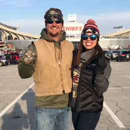 Our first Chiefs game! GO CHIEFS!