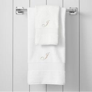 Pottery Barn Classic Organic HAND Towel - J Monogram
