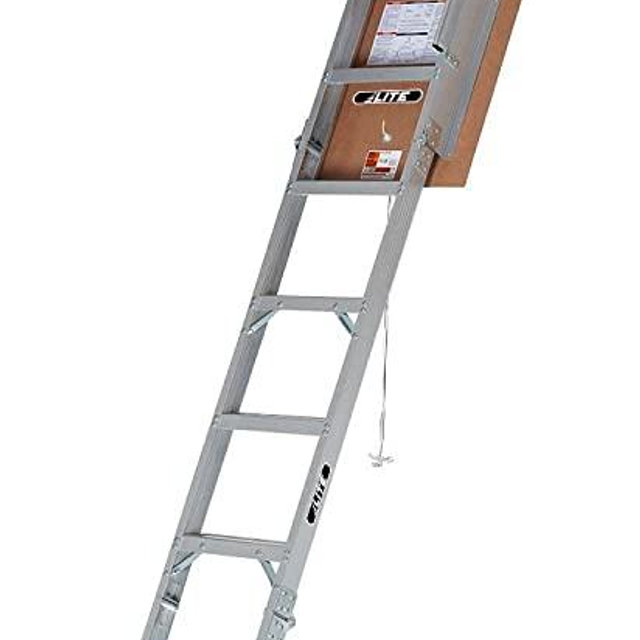 LITE Aluminum Attic Ladder w/Aluminum Frame, 375 lbs Capacity, 22 1/2” x 54", Type IAA, ALP2210