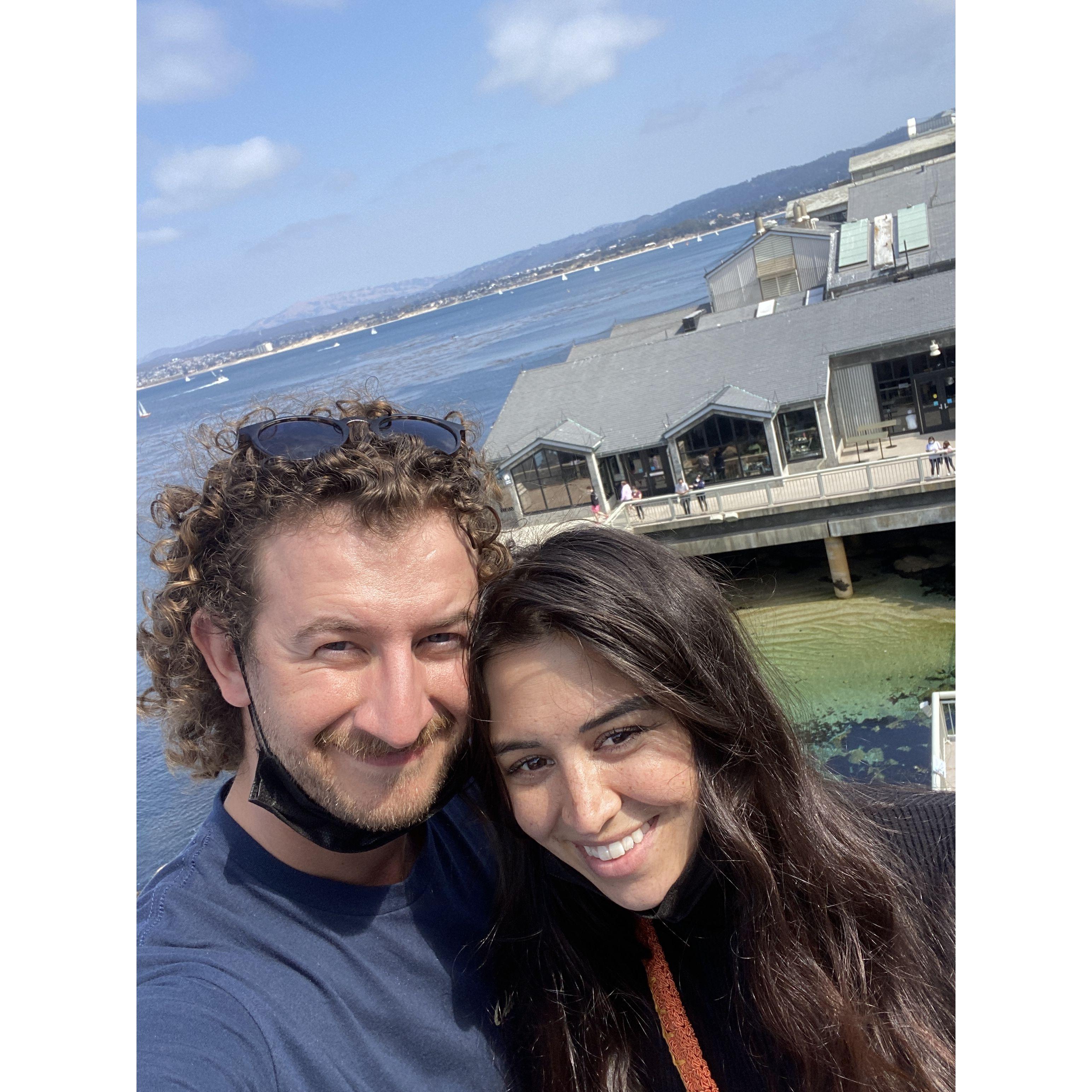First time in Monterey together @ the Aquarium. Who knew we'd be living here! - T