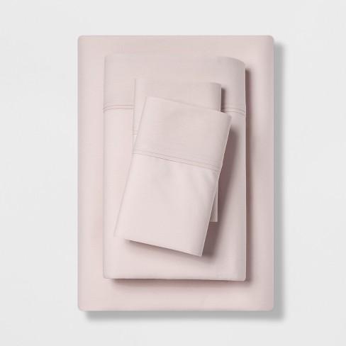 White Organic Cotton Solid Sheet Set 300 Thread Count - Threshold™