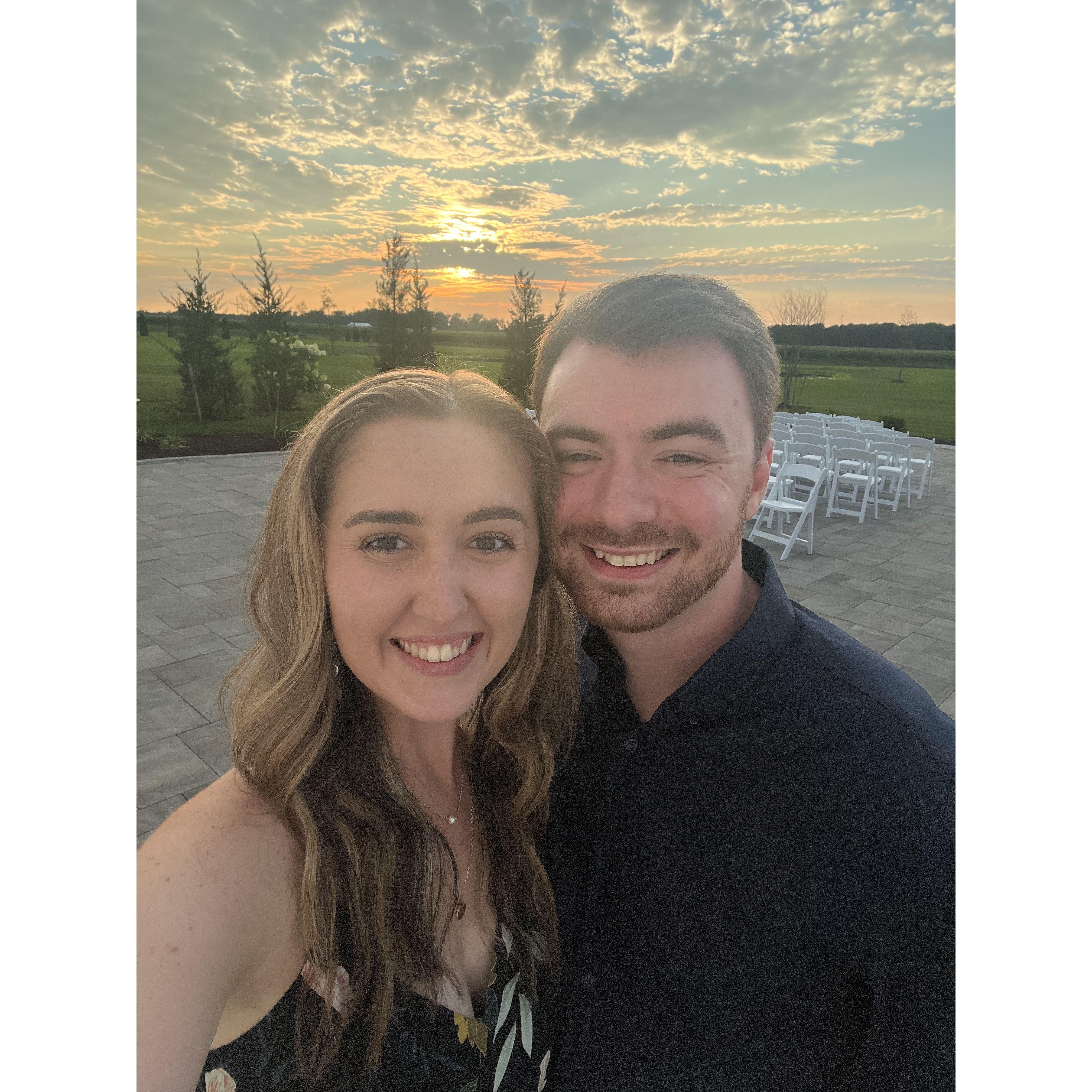 First special event together at our friends wedding who pretty much secretly put us two together