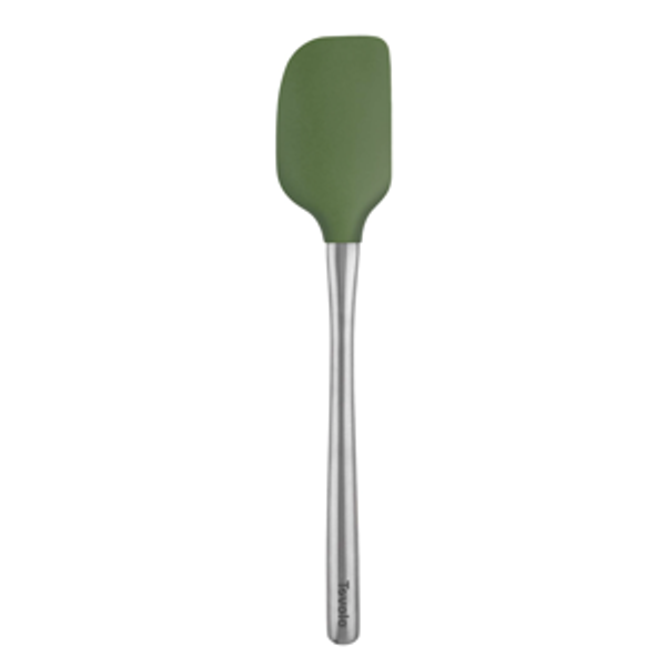Tovolo Flex-Core Stainless Steel Handled Spatula Heat-Resistant & BPA-Free Silicone Turner Head, Cast Iron & Non-Stick Cookware, Dishwasher-Safe, Pesto