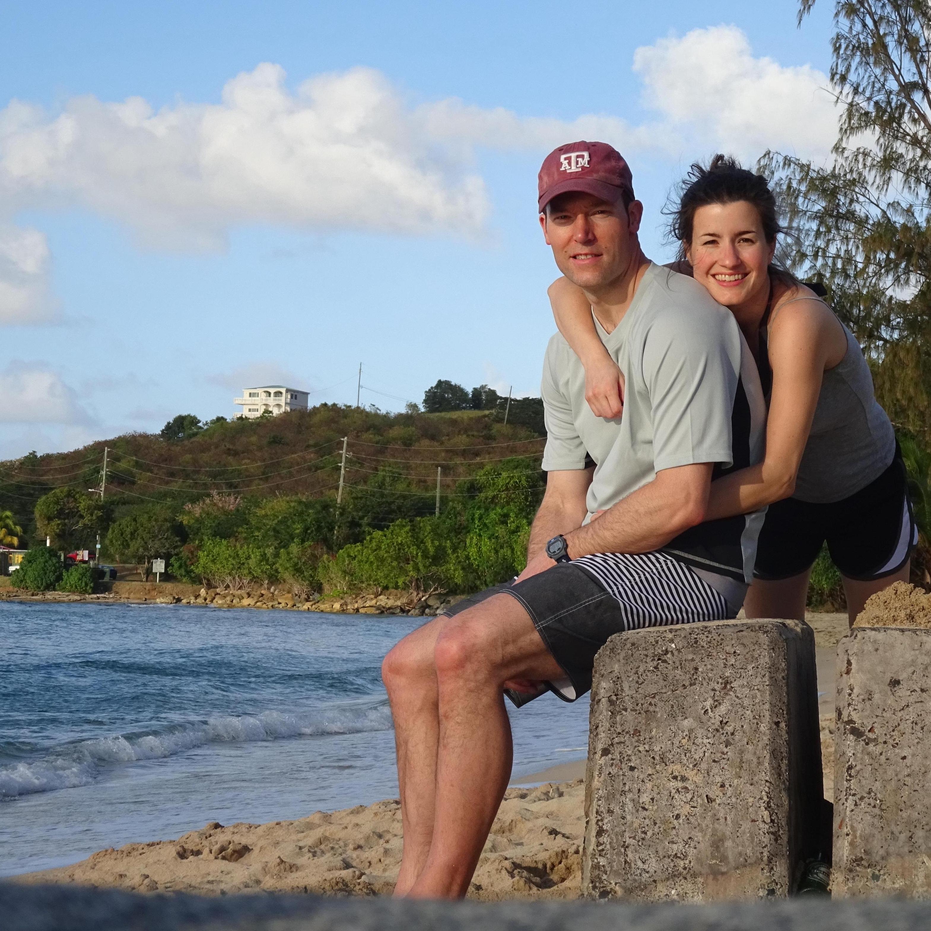 Our first trip to the Caribbean - that time we convinced a taxi driver to take a 10 person van down a dark path that wasn't really for driving and then had to help him get it unstuck. St. Croix 2015