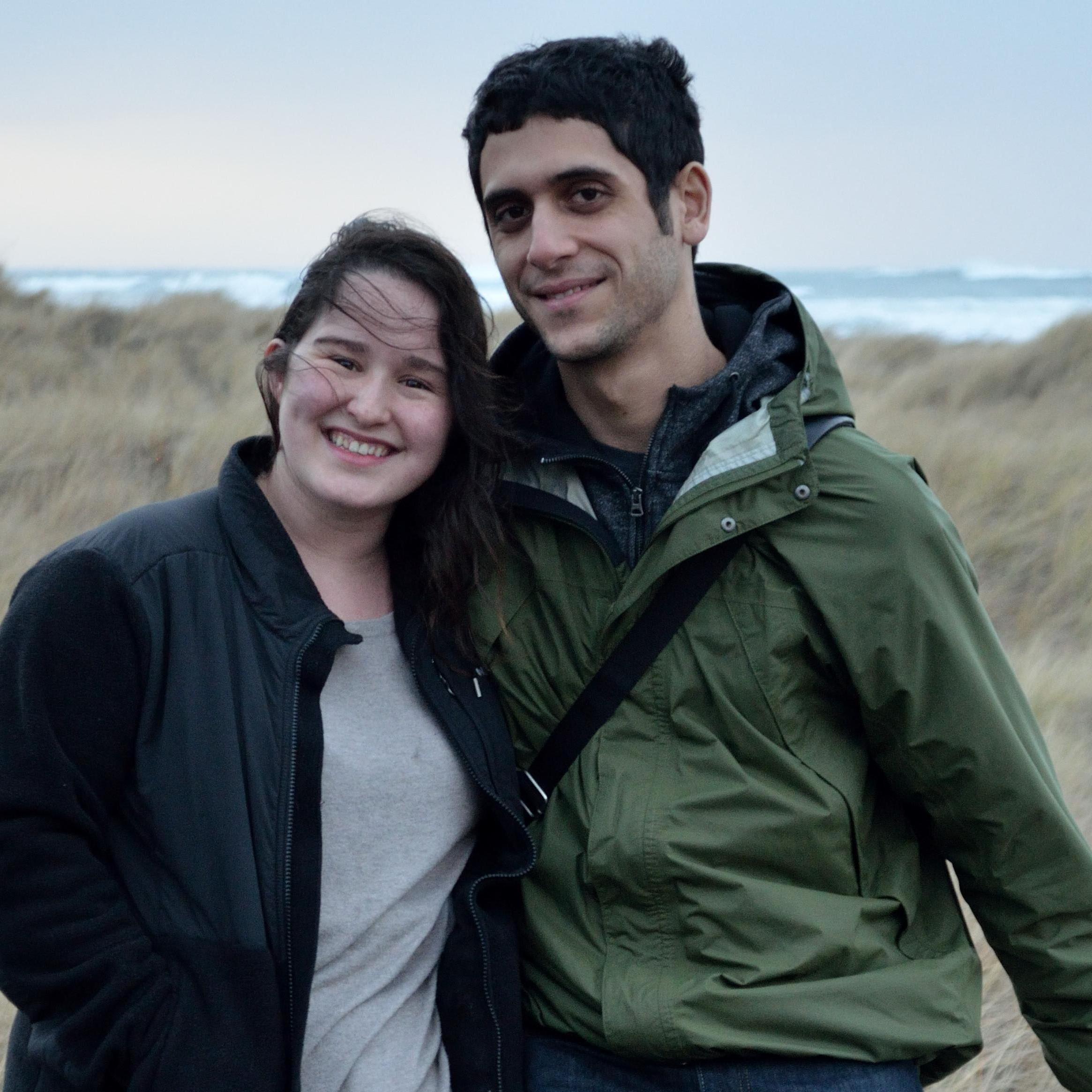On a trip to Seaside, OR. Our first time seeing the Pacific Ocean.