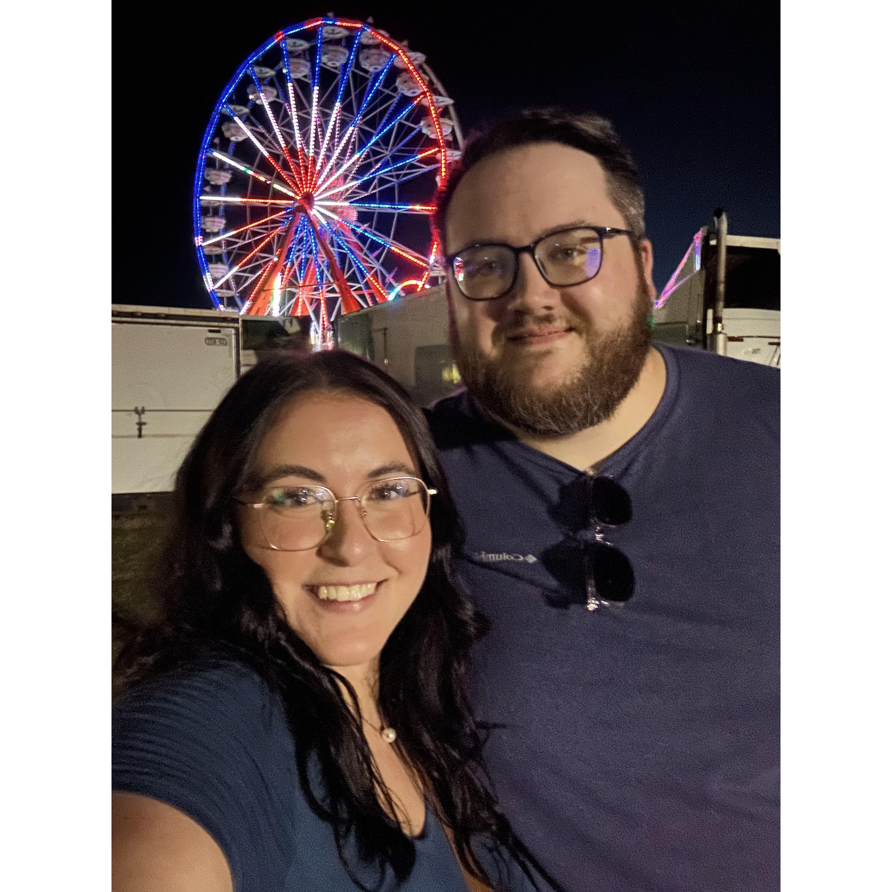 Our first Kansas State Fair together. Danae had been dreaming about walking around the fair with a boyfriend her whole life, and it finally happened with the best guy!