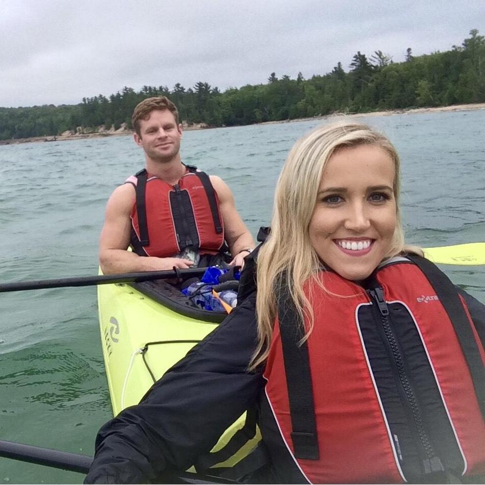 Kayaking in Lake Superior at Pictured Rocks - August 2016