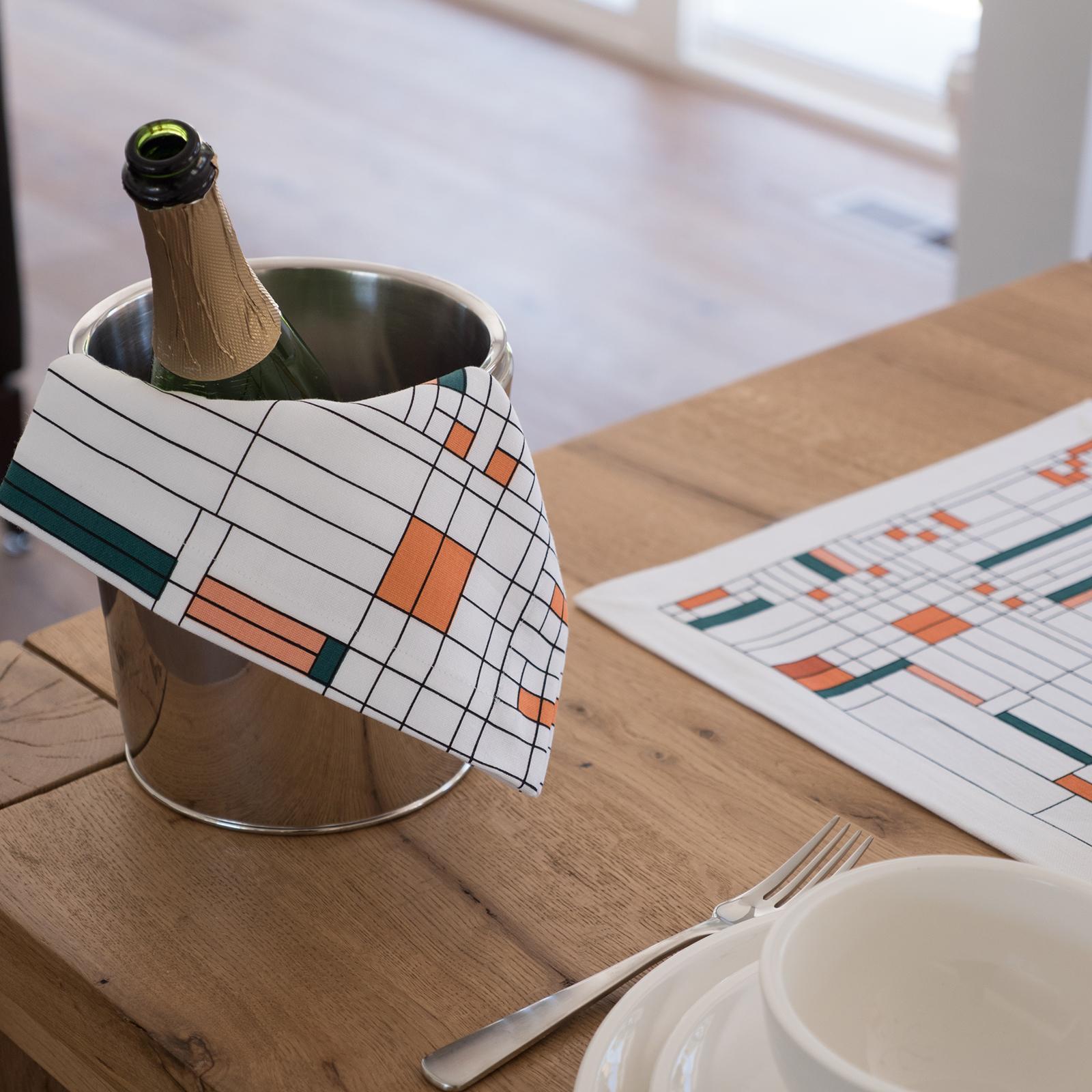 Frank Lloyd Wright Oak Park Printed Napkin - Thumbnail 3