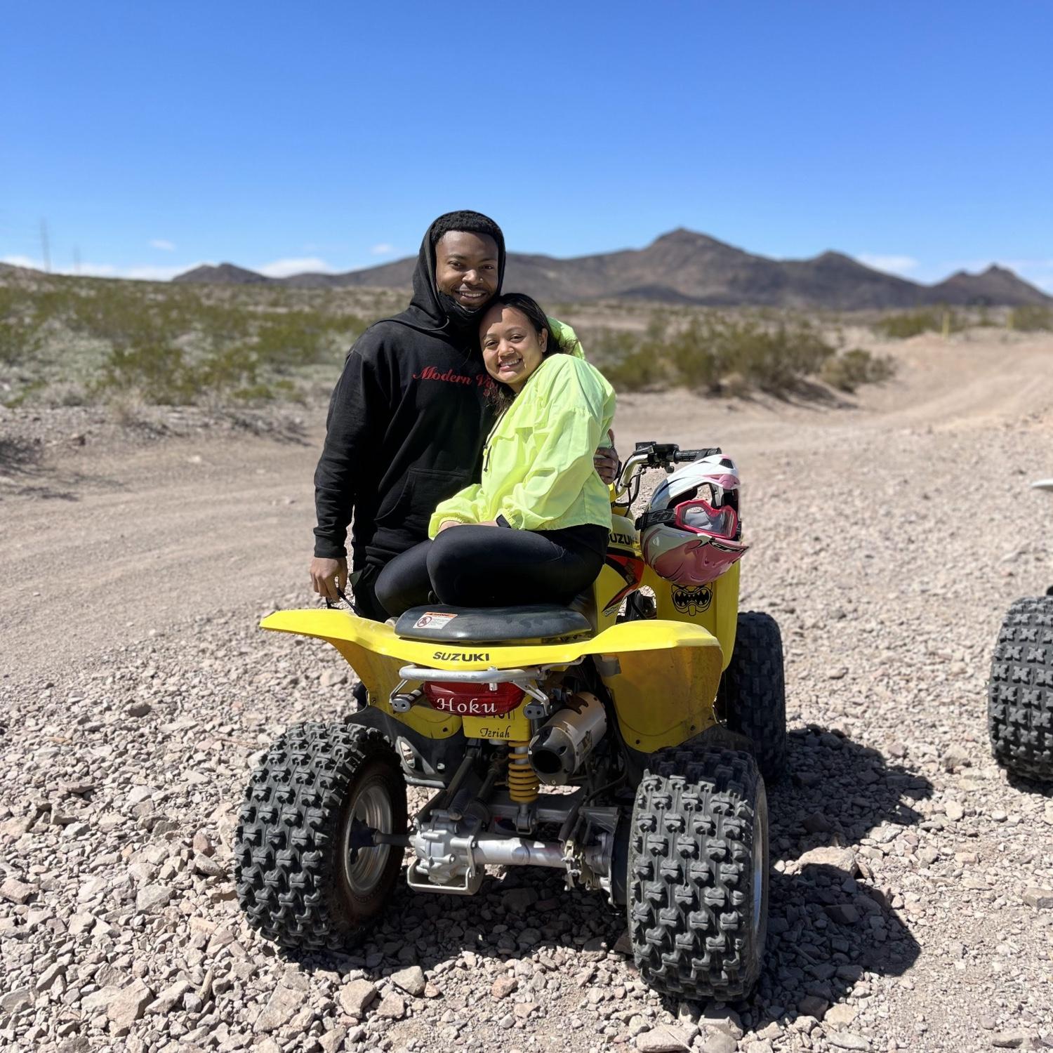 March 2023. AJ’s first time out on the quads!