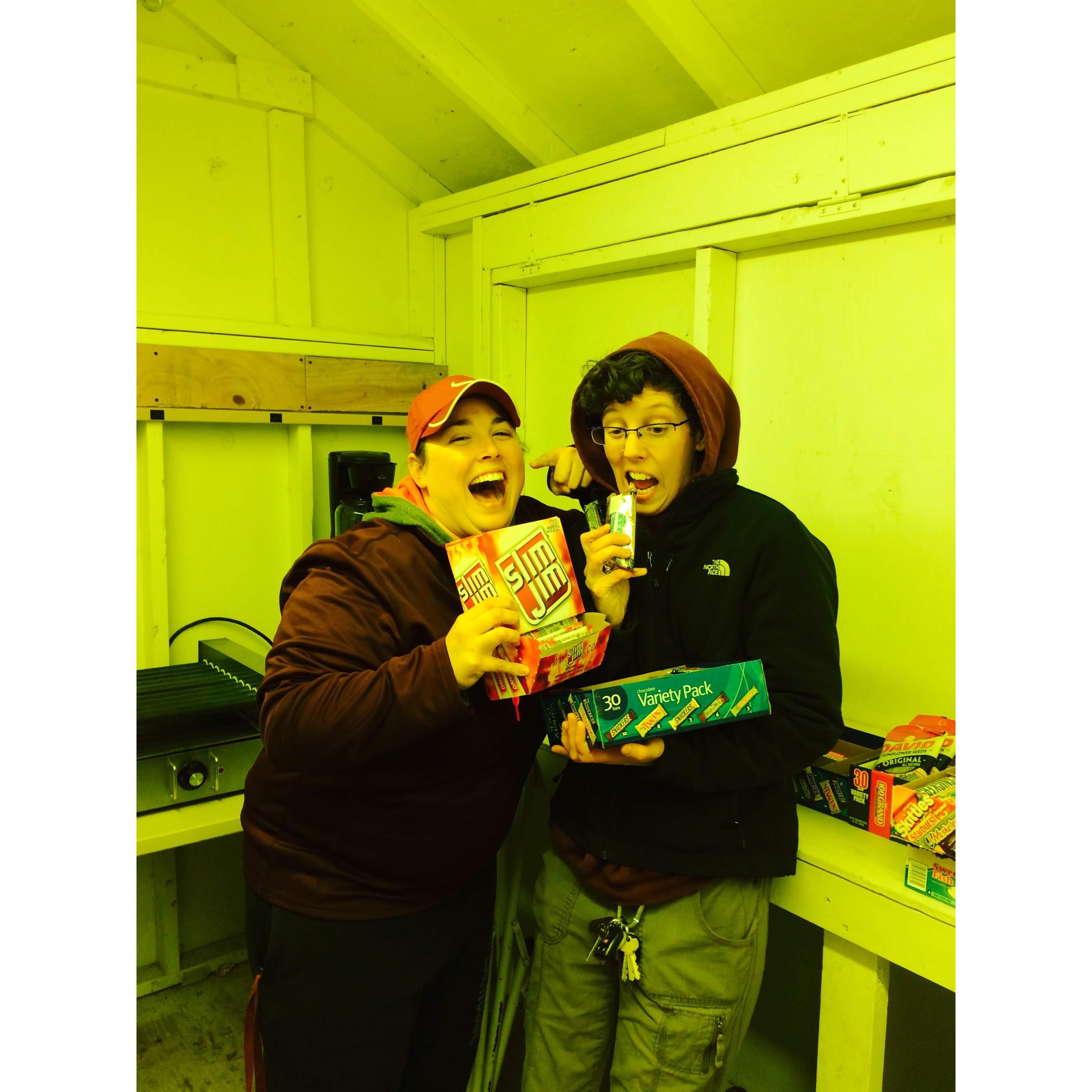 Working the school concession stand back in 2015