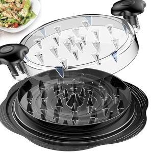 Chicken Shredder Large Chicken Breast Shredder Tool Twist with Brush&Fork, Visible Meat Shredder Machine, Strong Anti-Slip Strip, Ergonomic Handle, BPA Free, Suitable for Pork Beef Chicken