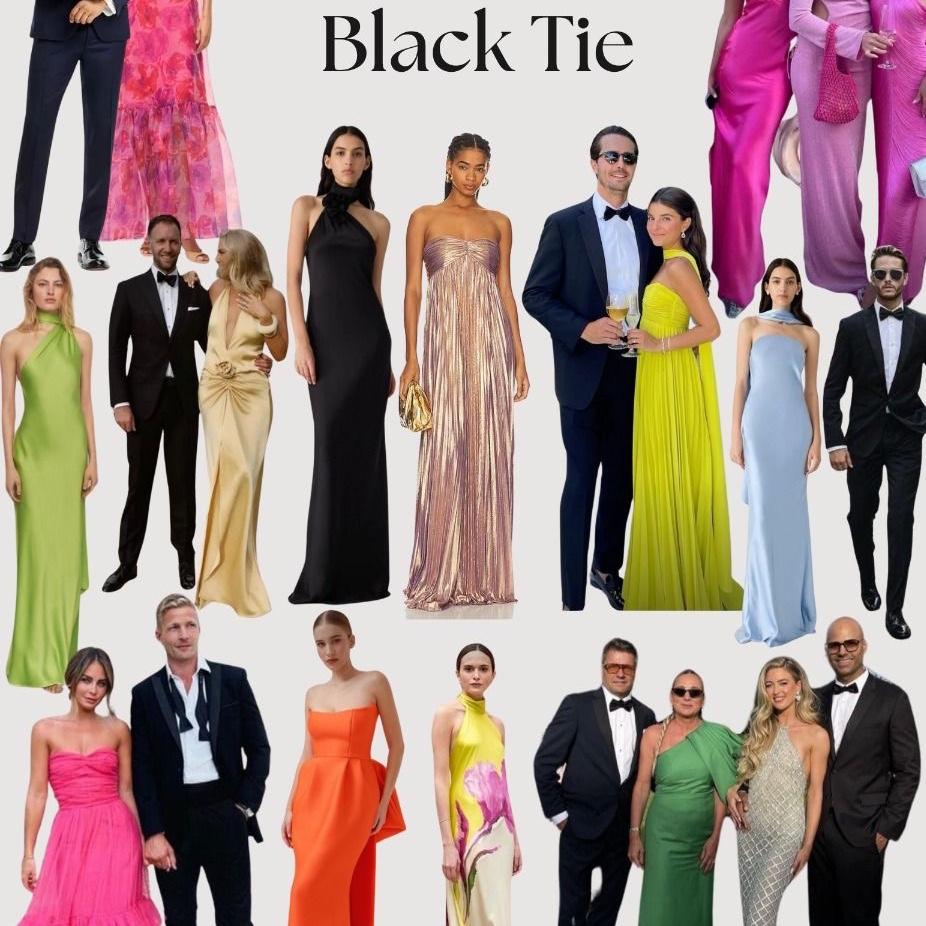 A colorful black-tie celebration: timeless elegance, elevated details, and joyful pops of color throughout.