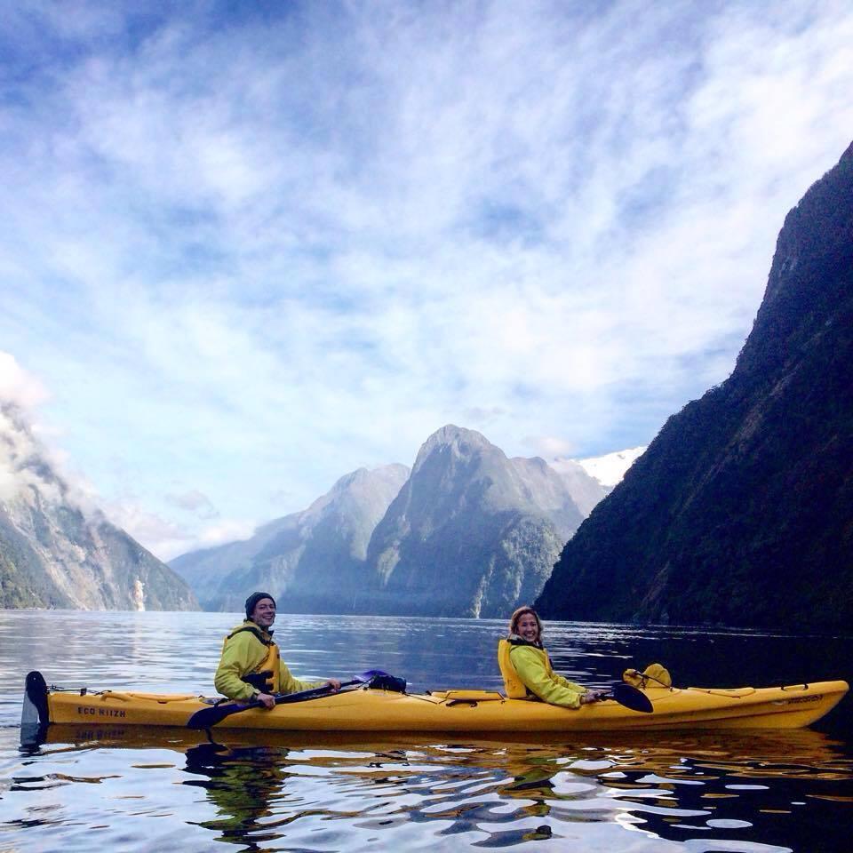 Kayaking Milford Sound in New Zealand 2015