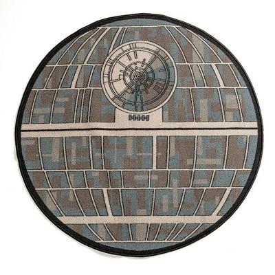 Star Wars 39" Diamteter Death Star Rug Gray