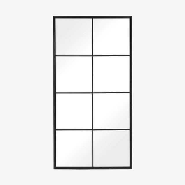 Alice Rectangular Windowpane Mirror, 30"W x 60"H
