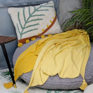 Washable Palm Throw Pillow