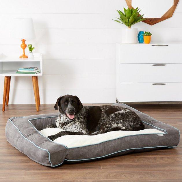 Frisco Plush Orthopedic Bolster Dog Bed w/Removable Cover, Gray, XX-Large - Chewy.com