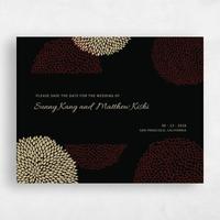 Black Wedding Save the Date - Mikasa Type