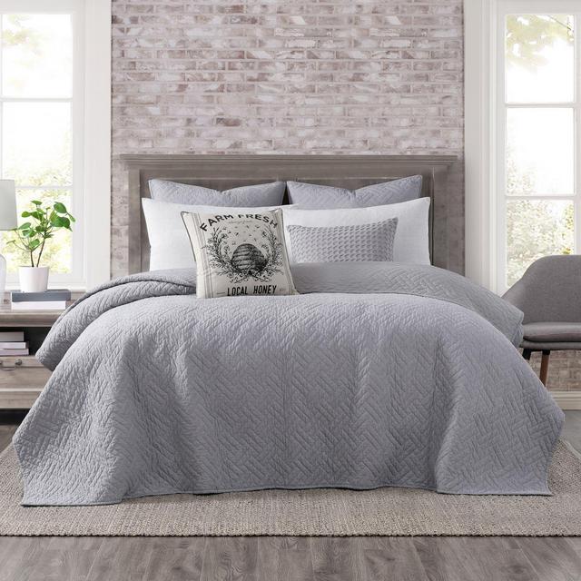 Bridge Street Logan Full/Queen Coverlet in Grey