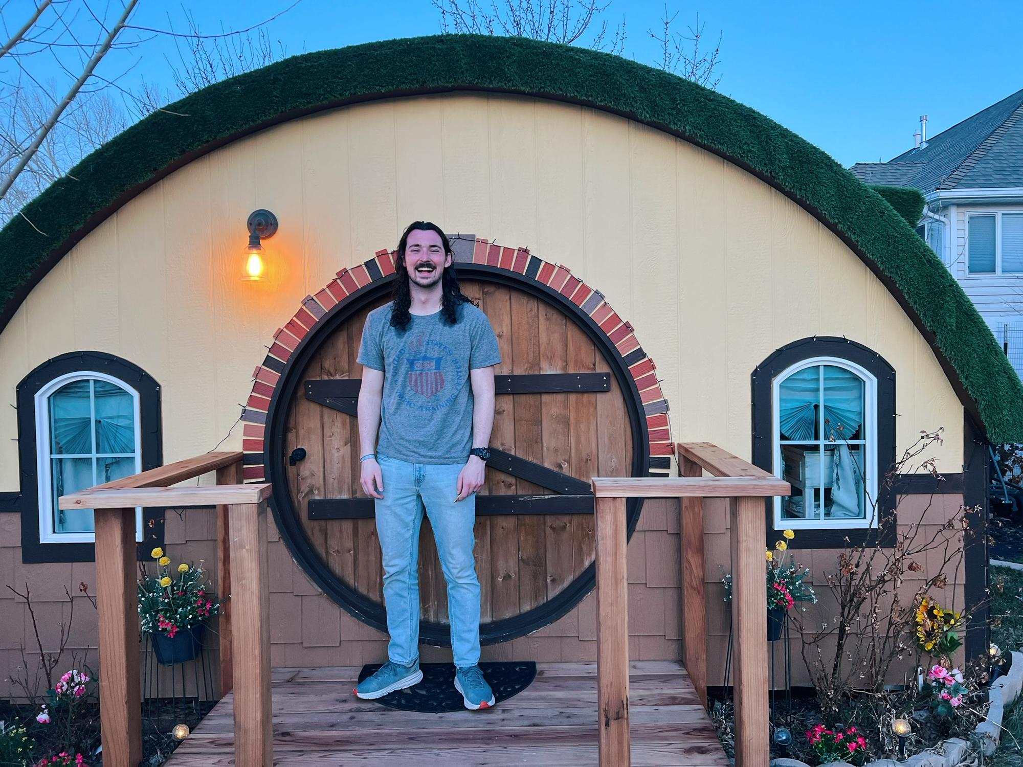 a special surprise for B’s birthday! how cool is this Hobbit home?!