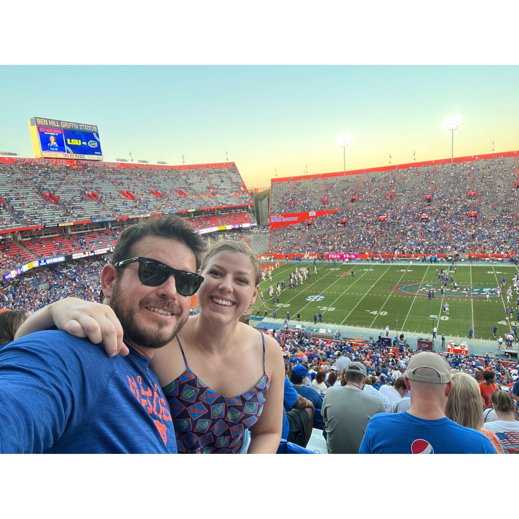 Football games are always better together!